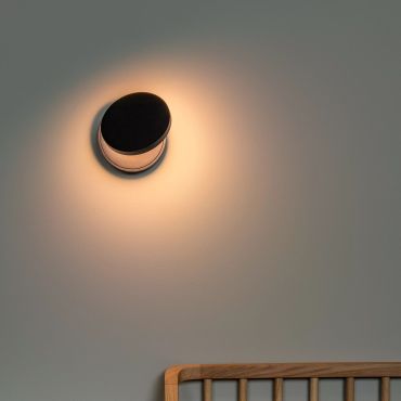 Lucide Ufor - wandlamp met USB-poort - Ø 12 x 15,1 cm - 8W dim to warm LED incl. - zwart