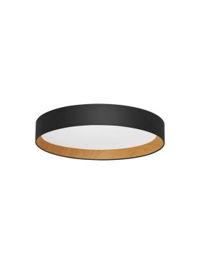 Nova Luce Stake - plafondlamp - Ø 60 x 9 cm - 50W dimbare LED incl. - zandzwart
