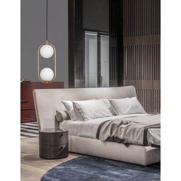 Nova Luce Obitar - hanglamp - 20 x 15 x 120 cm - messing goud