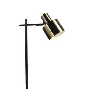 ONE Light Hotel Retro - tafellamp - Ø 19 x 51 cm - geborsteld messing