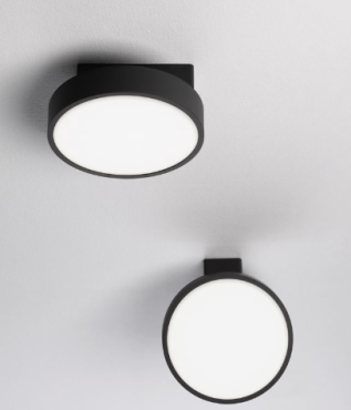 Nova Luce Perfect Profile - plafondlamp op afstandsbediening (incl.) - Ø 20 x 9,5 cm - 20W dimbare LED incl. - 2700K-6000K - zwart