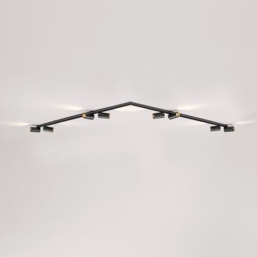 Nova Luce Oso - opbouwspot - 150 x 150 x 10,5 cm - zwart