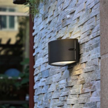 Lutec Bonn - buiten wandlamp - 26 x 11 x 12 cm -  IP54 - antraciet grijs