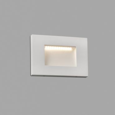 Faro Spark II - inbouw wandverlichting - 10,5 x 7,5 cm - 5W LED incl. - IP65 - mat wit