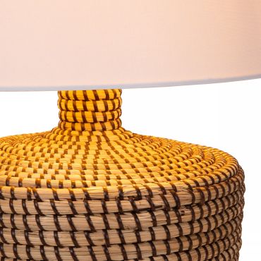 Lucide Ambala - tafellamp - Ø 35 x 48 cm - lichtbruin en wit