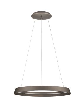 Nova Luce Ormi - hanglamp - Ø 60 x 150 cm - 52W dimbare LED incl. - champagnebruin