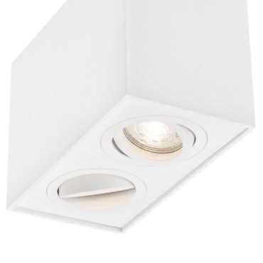 Nova Luce Rende - opbouwspot 2L - 16 x 8 x 9 cm - zandwit