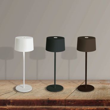 ONE Light Portable Trendy Light - buiten tafellamp - oplaadbaar via USB-kabel - Ø 11 x 35 cm - 3,3W dimbare LED incl. - IP65 - wit