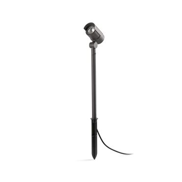 Faro Foc - grondspot op piek - 13 x 10 x 78 cm - 16W dimbare LED incl. - IP65 - donkergrijs