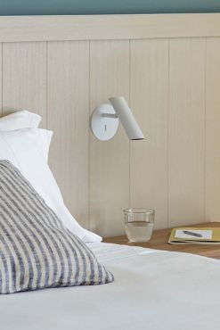 Faro Leo - wandverlichting met schakelaar - Ø 10 x 16 cm - 3,5W LED incl. - mat wit