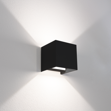 Century Italia Up &amp; Down - wandlamp - 10 x 10 x 10 cm - 10W LED incl. - instelbare lichtkleur - IP65 - zwart