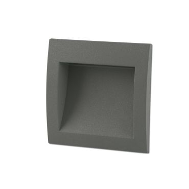 Faro Sedna - inbouw wandverlichting - 9 x 7 x 9 cm - 1W LED incl. - IP65 - donkergrijs