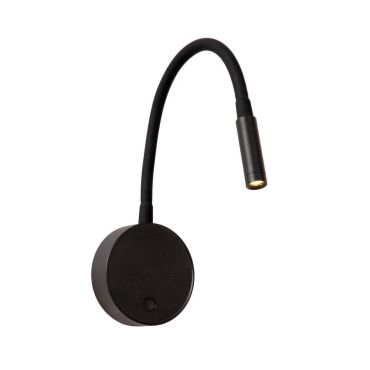 Lucide Asja - oplaadbare wandlamp - Ø 8,5 x 42,1 cm - 3W dimbare LED incl. - zwart