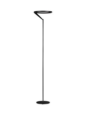Nova Luce Tilia - vloerlamp - Ø 33 x 168 cm - 26W dimbare LED incl. - zandzwart