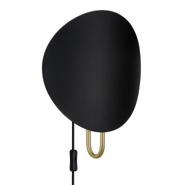 Design For The People Spargo - wandlamp - 32 x 39,3 cm - zwart en messing
