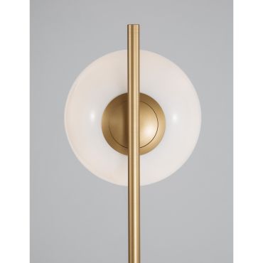 Nova Luce Cantona - staanlamp - 155 cm - messing goud en wit