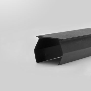 Nova Luce - cover voor magnetische rail (inkortbaar) - 1 meter - zwart
