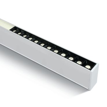 ONE Light LED Linear Profiles - plafond/hanglamp - 120 x 7 x 3,5 cm - 40W LED incl. - wit - warm witte lichtkleur