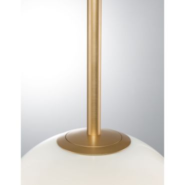 Nova Luce Cantona - hanglamp - Ø 25 x 180 cm - messing goud en wit