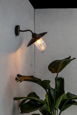 Faro Wally - wandverlichting - 30 x 37,4 x 30 cm - IP44 - roestbruin
