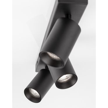 Nova Luce Tod - opbouwspot 3L - 55 x 6 x 12,7 cm - zandzwart