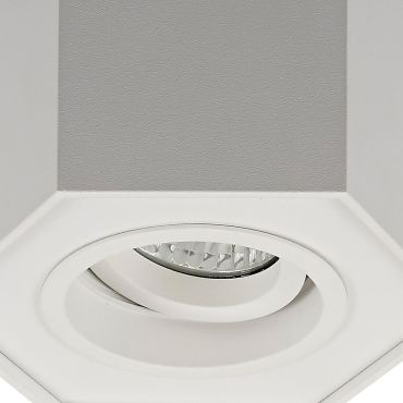 Zuma Line Polygon CL R - opbouwspot 1L - 12 x 12 cm - wit