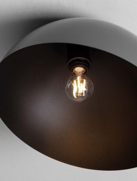 Nova Luce Onia - plafondlamp - Ø 40 x 25 cm - metallic en zandzwart