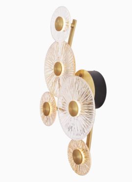 Maxlight Allure - opbouw wandlamp - 30 x 55 cm - 5 x 5W LED incl. - mat goud