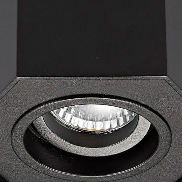SHOWROOMMODEL - Zuma Line Polygon CL R - opbouwspot 1L - 12 x 12 cm - zwart