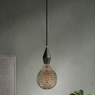 Nordlux Deco - Ø 12,5 x 17,7 cm - E27 - 2W niet dimbaar - 2200K - gerookt
