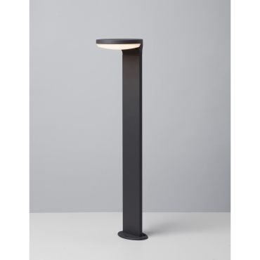 Nova Luce Enzi - tuinpaal - 18 x 18 x 80 cm - 17W LED incl. - IP54 - donkergrijs