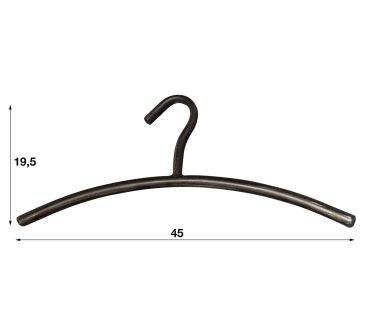 Vico Tubra -  kleerhanger - 45 x 2 x 20 cm - antraciet