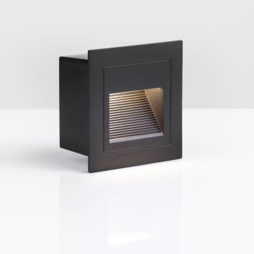 Nova Luce Mono - inbouw wandverlichting - 5,8 x 5,8 x 4,5 cm - 3W LED incl. - IP65 - zandzwart