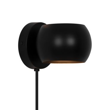 Nordlux Belir - wandlamp - Ø 13 x 11 x 15,6 cm - zwart