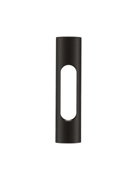 Nova Luce Ellery - tuinpaal - Ø 8 x 36 cm - 12W LED incl. - IP65 - zandzwart