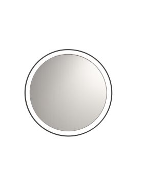 Nova Luce Onar - spiegel met verlichting - Ø 58 x 6 cm - 21W LED incl. - zandzwart