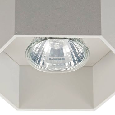 Zuma Line Polygon CL 1L - opbouwspot 1L - 12 x 10 cm - wit