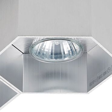 Zuma Line Polygon CL - opbouwspot 2L - 22 x 12 x 10 cm - zilver
