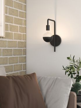 Calex U-Line - wandverlichting met schakelaar - 25 x 15 cm - zwart
