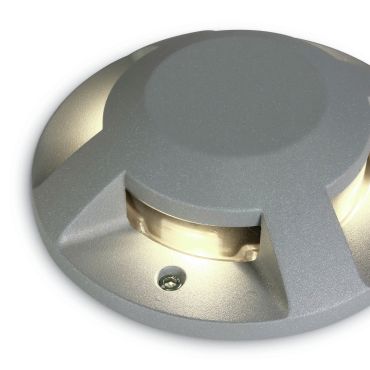 ONE Light Ground Surface Mounted Range - grondspot - Ø 20 x 4,2 cm - 4 x 3W LED incl. - IP67 - grijs