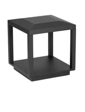 Nova Luce Prive - sokkellamp - 25 x 26 x 25 cm - 15W LED incl. - IP65 - zandzwart
