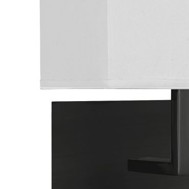 Searchlight Hotel - wandlamp - 20 x 26 cm - mat zwart en wit