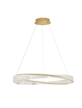 Nova Luce Aurelia - hanglamp - Ø 80 x 120 cm - 43W dimbare LED incl. - goud