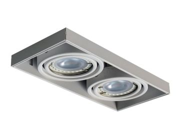 Zuma Line Oneon DL50-2 - inbouwspot met instelbare opbouwhoogte - 189 x 88 mm, 191 x 89 mm inbouwmaat - wit