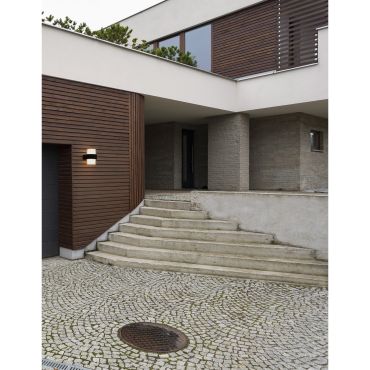 Nova Luce Darf - buiten wandverlichting - 9,5 x 10,5 x 13 cm - 2 x 5W LED incl. - IP65 - zandzwart