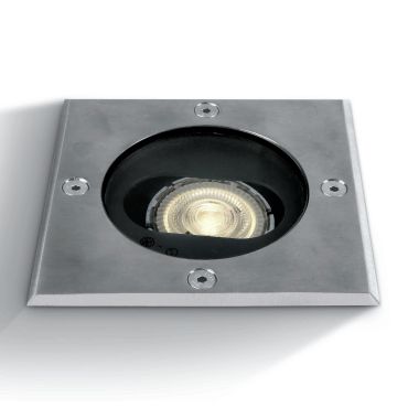 SHOWROOMMODEL - ONE Light GU10 Inground Adjustable Range - grondspot voor buiten - 120 x 120 mm, Ø 115 mm inbouwmaat - IP67 - roestvrij staal