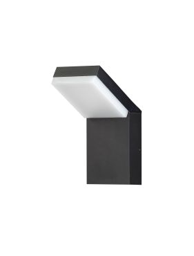 Nova Luce Farge - buiten wandlamp - 10 x 22 x 16,5 cm - 12W LED incl. - IP65 - donker antraciet