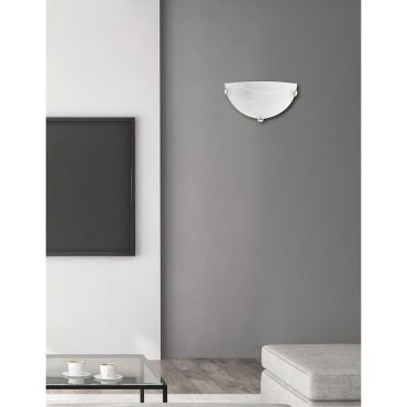 Nova Luce Giorno - wandverlichting - 30 x 7,5 x 16 cm - albast en chroom