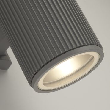 Searchlight Chopwell - buiten wandverlichting - 11,2 x 27,6 cm - IP54 - grijs