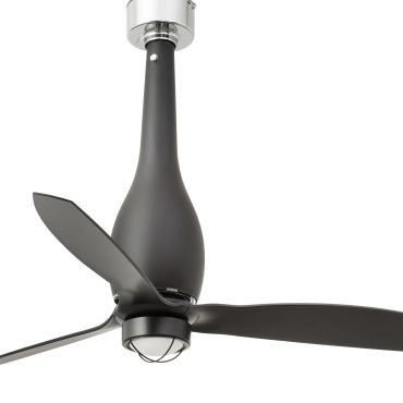 Faro Eterfan - plafondventilator met licht en afstandsbediening - Ø 128 cm - 17W LED incl. - mat zwart
